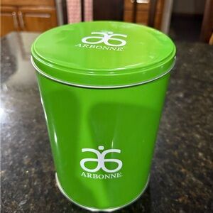 Arbonne Bright Green Storage Tin